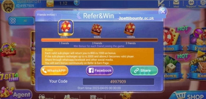 3 Patti Bounty Reffrel